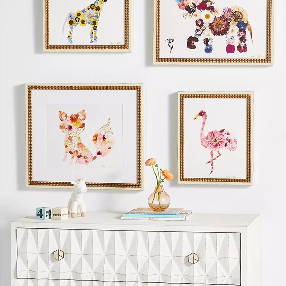 ANTHROPOLOGIE Pressed Flower framed art fox feminine and strong yet whimsical 🥹 - Picture 3 of 3